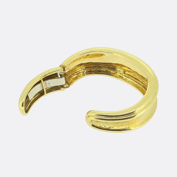 Andrew Clunn Hammered Gold Bangle