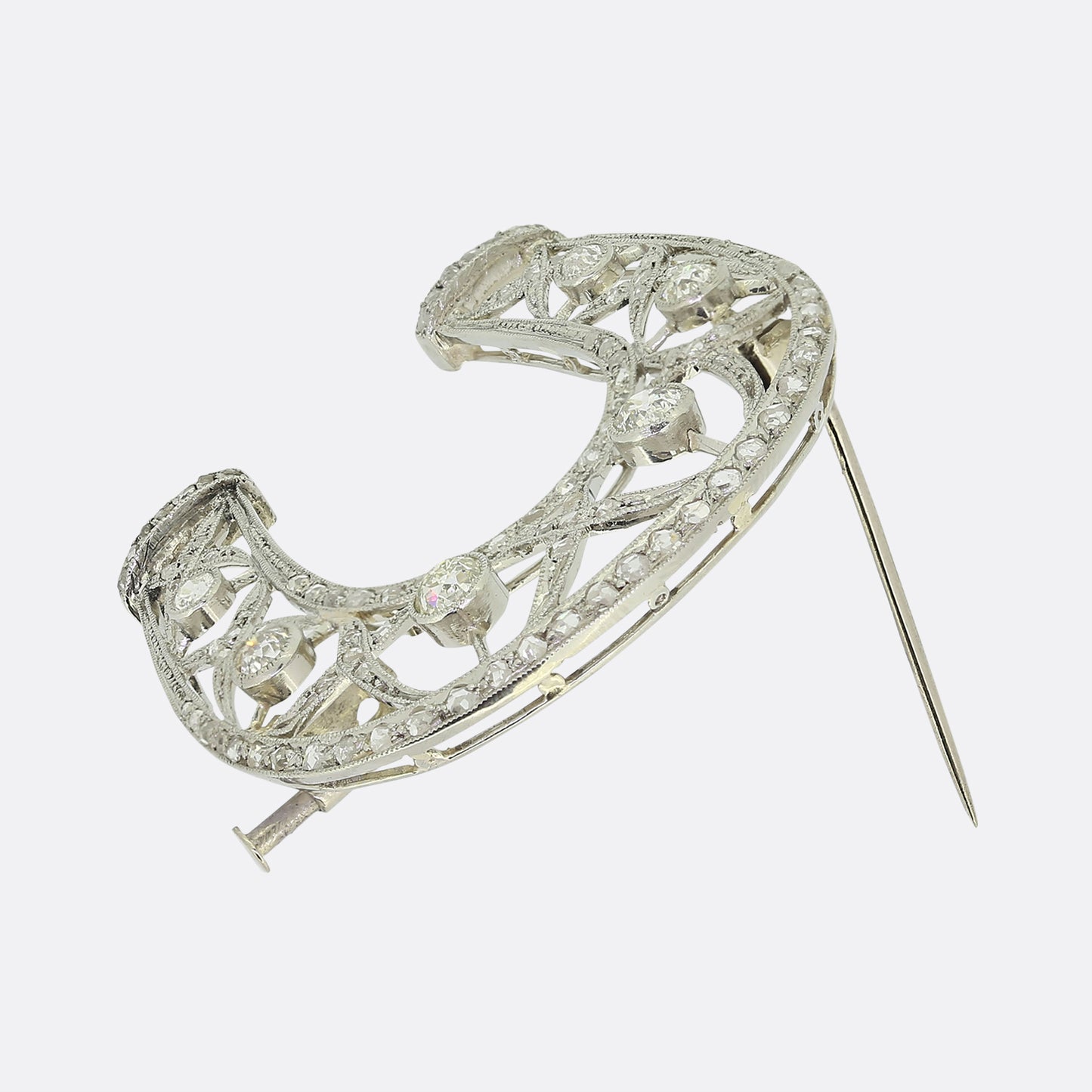 Art Deco Diamond Horseshoe Brooch