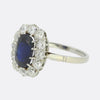 French Antique Sapphire and Diamond Cluster Ring