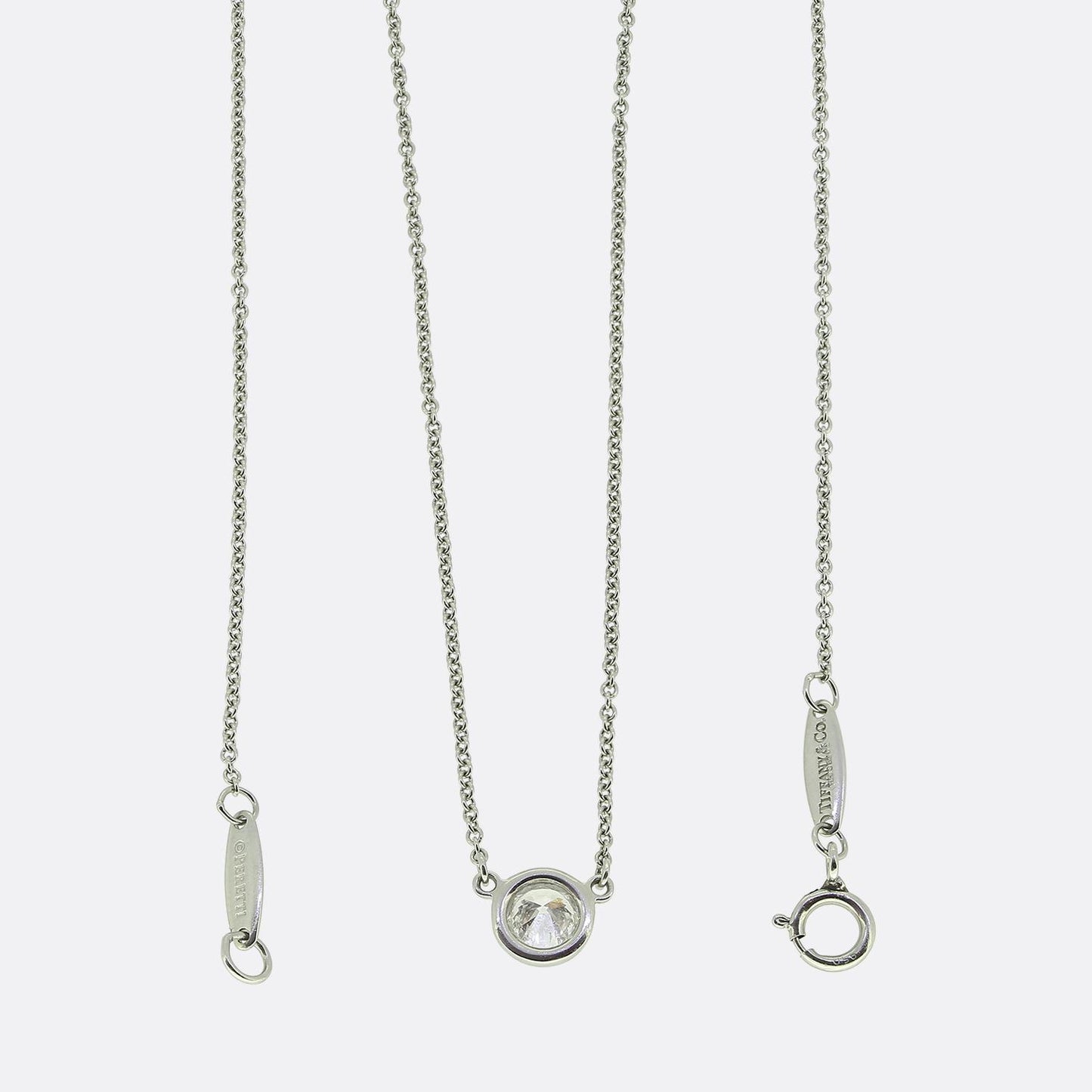 Tiffany & Co. 0.36 Carat Diamond Solitaire Necklace