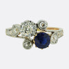 Late Victorian Sapphire and Diamond Cluster Ring