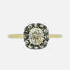 Victorian 0.80 Carat Old Cut Diamond Cluster Ring