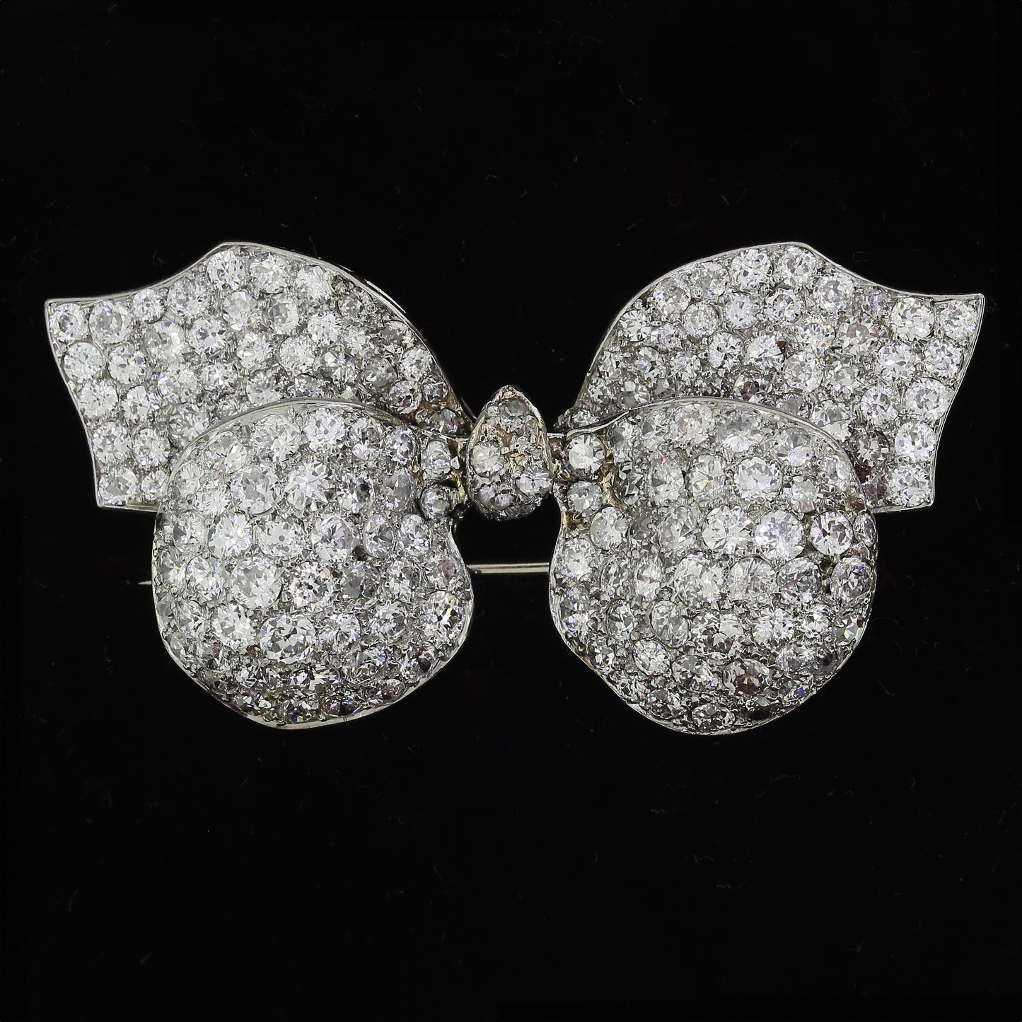 Antique Diamond Bow Brooch