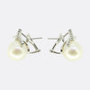 Pearl and Diamond Cluster Earrings