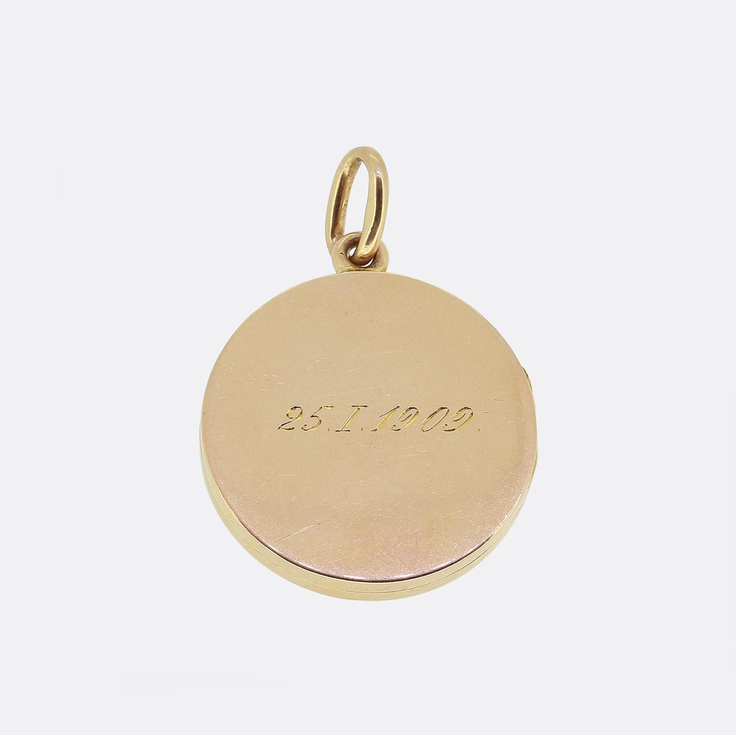 Antique Emerald Ruby and Diamond Locket Pendant