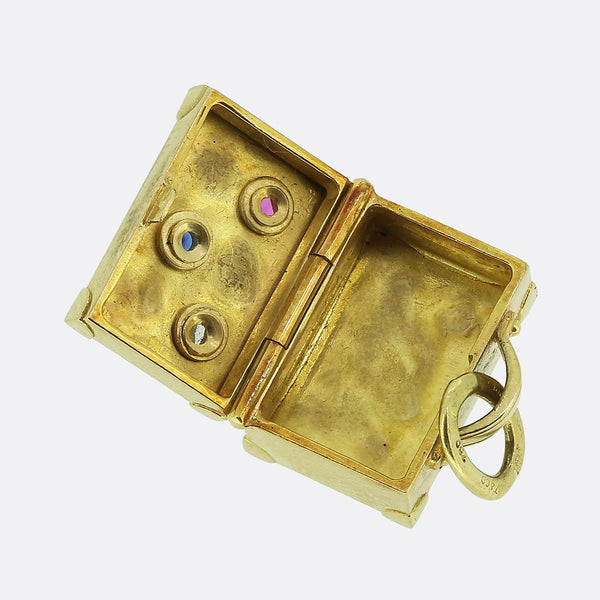 Tiffany & Co. Diamond Sapphire and Ruby Suitcase Charm Pendant