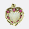 Edwardian Ruby Diamond and Moonstone Pendant
