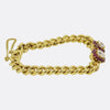 Antique Ruby and Diamond Chain Bracelet