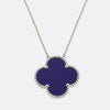 Van Cleef & Arpels Magic Alhambra Blue Sevres Porcelain Necklace