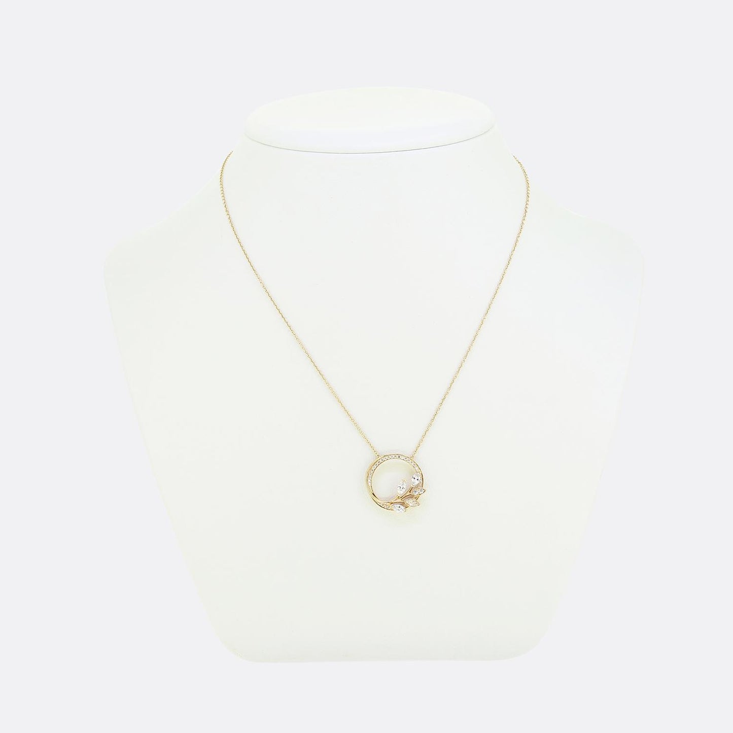 Tiffany & Co. Victoria Diamond Vine Circle Pendant Necklace