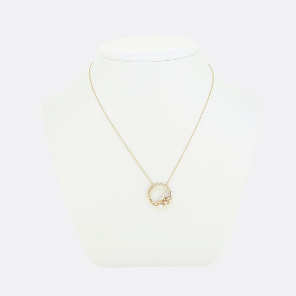 Tiffany & Co. Victoria Diamond Vine Circle Pendant Necklace