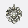 Victoria Pearl and Diamond Heart Pendant Brooch