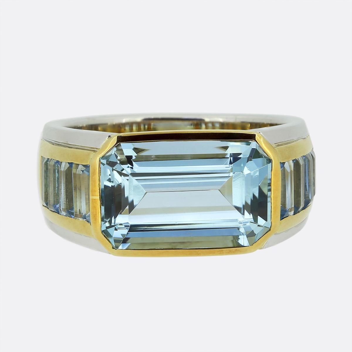 5.97 Carat Aquamarine Gent's Ring