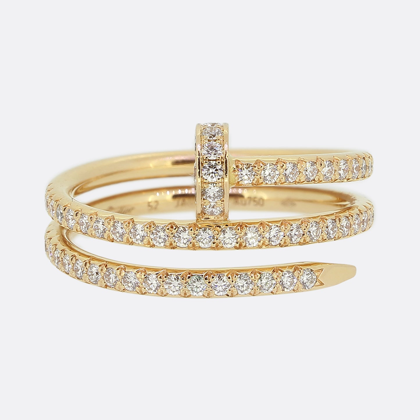 Cartier Juste un Clou Pavé Diamond Ring Size M (52)