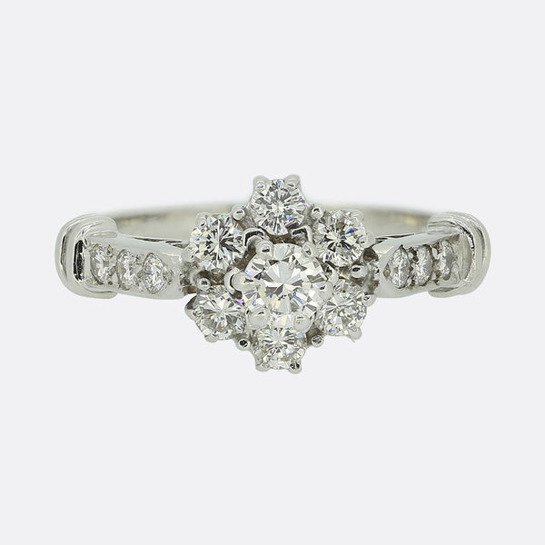 Vintage Diamond Cluster Ring