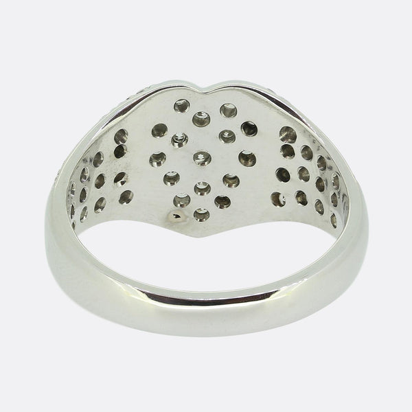 0.60 Carat Diamond Cluster Heart Ring