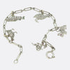 Art Deco Diamond Animal Charm Bracelet
