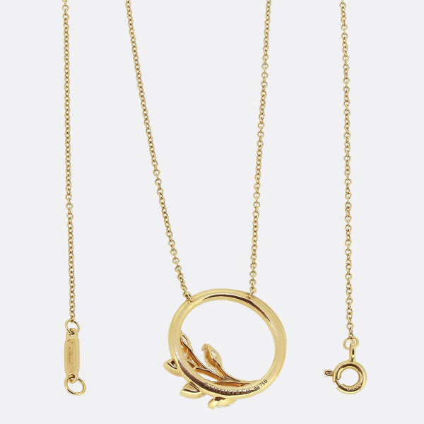 Tiffany & Co. Victoria Diamond Vine Circle Pendant Necklace