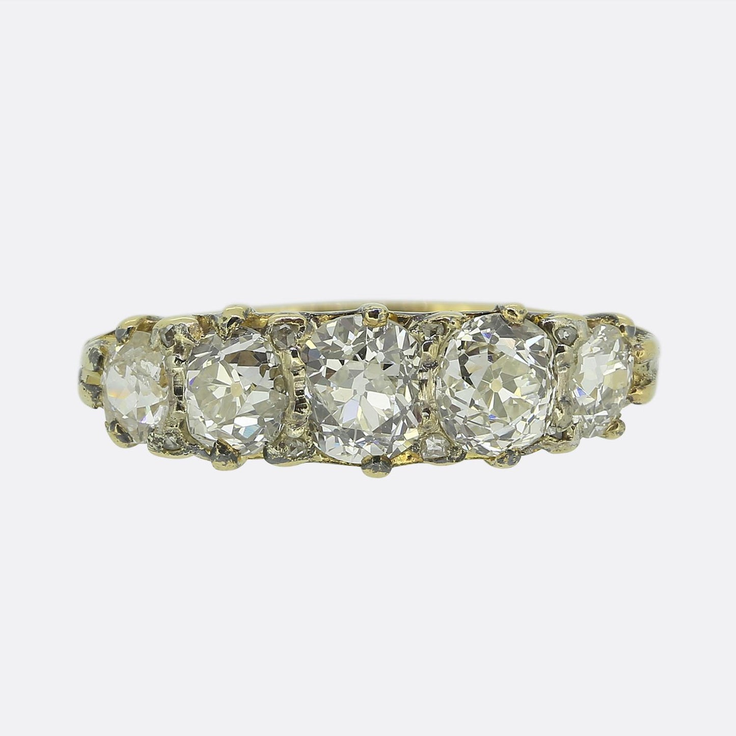 Victorian 1.44 Carat Diamond Five-Stone Ring