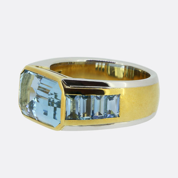 5.97 Carat Aquamarine Gent's Ring