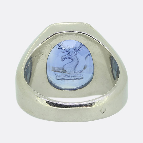 Boucheron Sapphire Intaglio Signet Ring