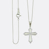 Art Deco 2.49 Carat Diamond Cross Pendant Necklace