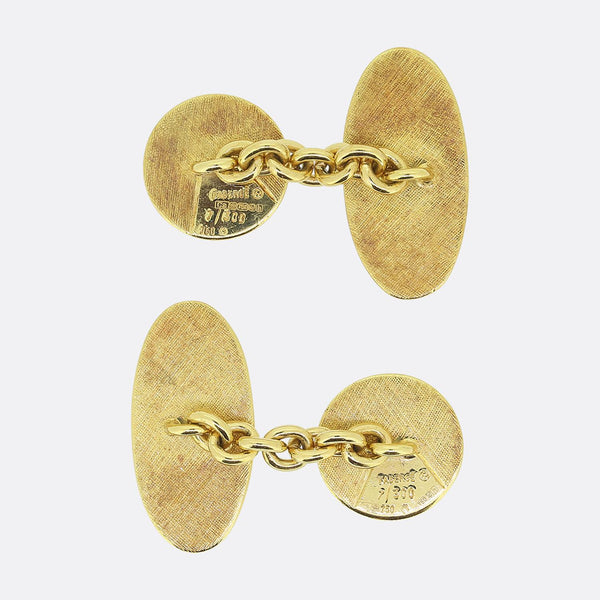 Fabergé Blue Enamel Chain Link Cufflinks