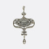 Victorian Diamond Cluster Drop Brooch