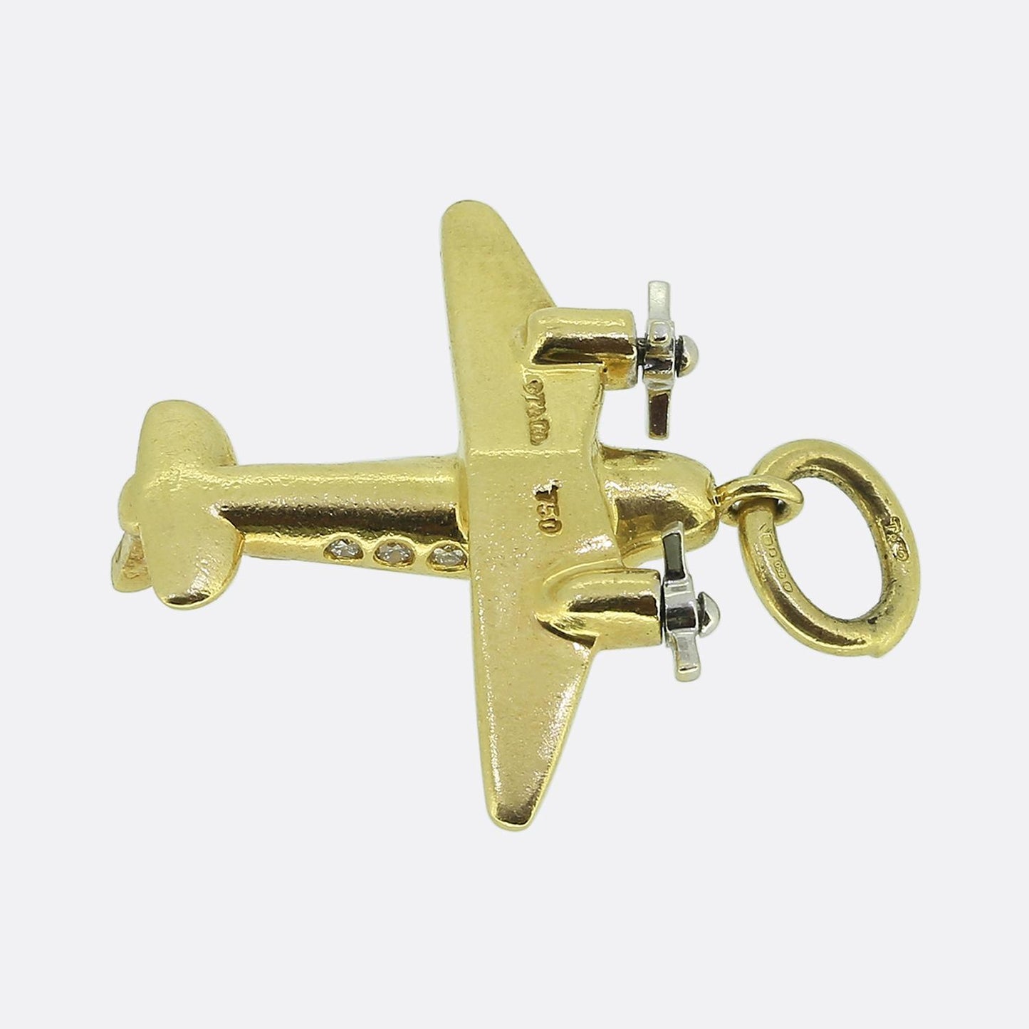 Tiffany & Co. Diamond Airplane Charm Pendant