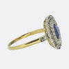 Edwardian Sapphire and Diamond Cluster Ring