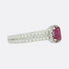 Ruby and Diamond Cluster Ring