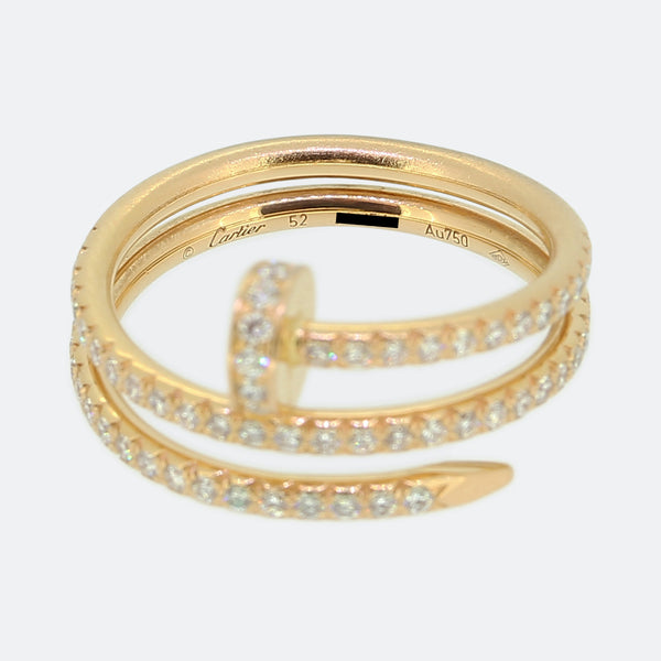 Cartier Juste un Clou Pavé Diamond Ring Size M (52)