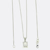1.00 Carat Rectangular Step-Cut Diamond Necklace