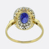 Edwardian Sapphire and Diamond Cluster Ring
