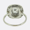 Art Deco 1.10 Carat Old Cushion Cut Diamond Double Halo Ring