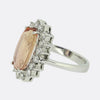 Vintage Imperial Topaz Diamond Cluster Ring