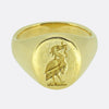 Vintage Rooster Intaglio Signet Ring