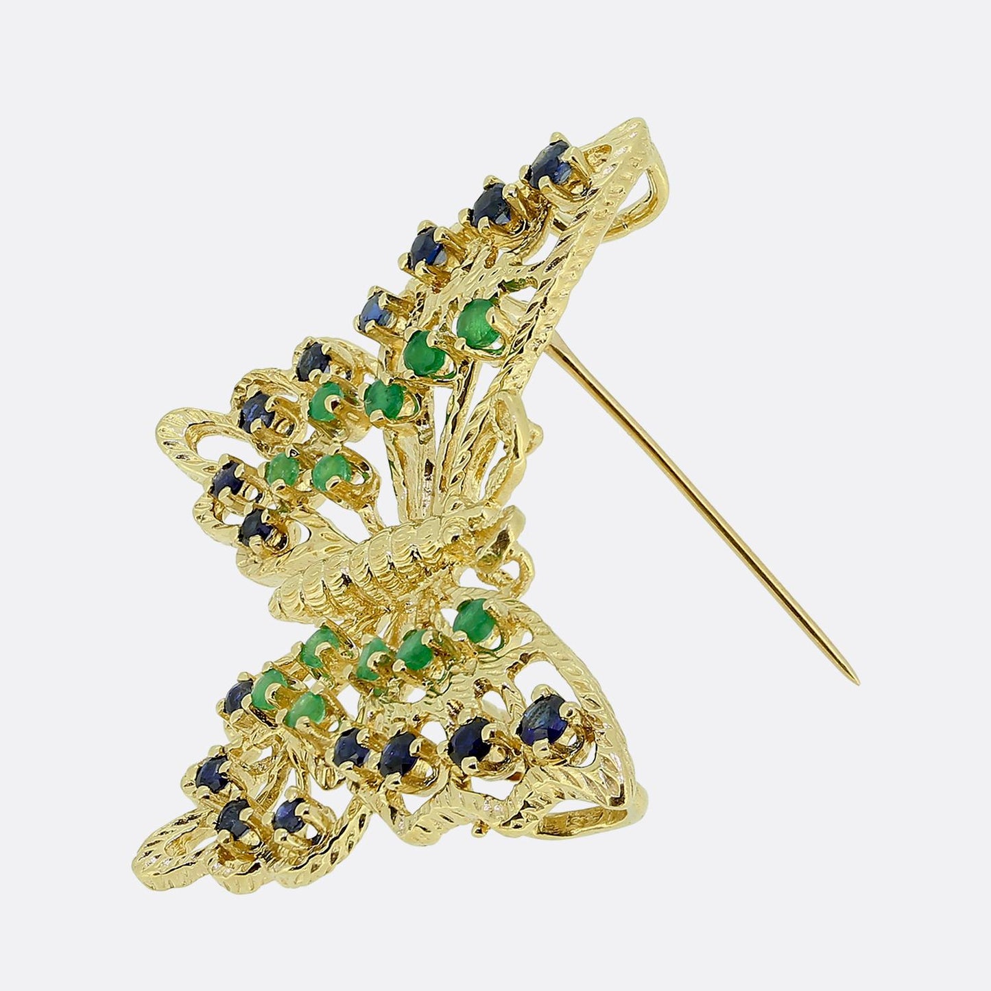 Fabergé Sapphire and Emerald Butterly Pendant Brooch
