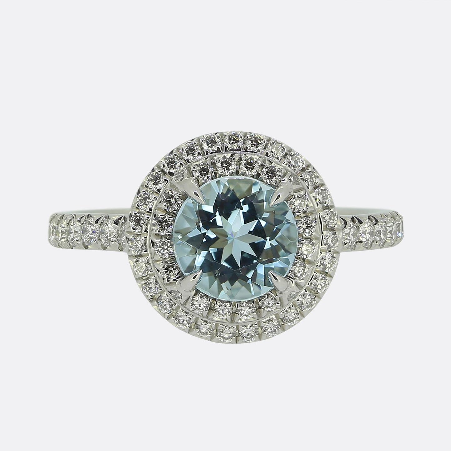 Tiffany & Co. Aquamarine and Diamond Soleste Ring