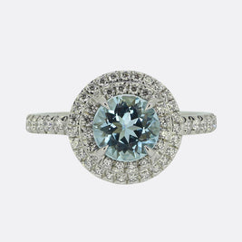 Tiffany & Co. Aquamarine and Diamond Soleste Ring