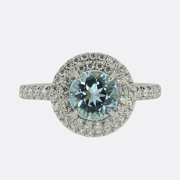 Tiffany & Co. Aquamarine and Diamond Soleste Ring
