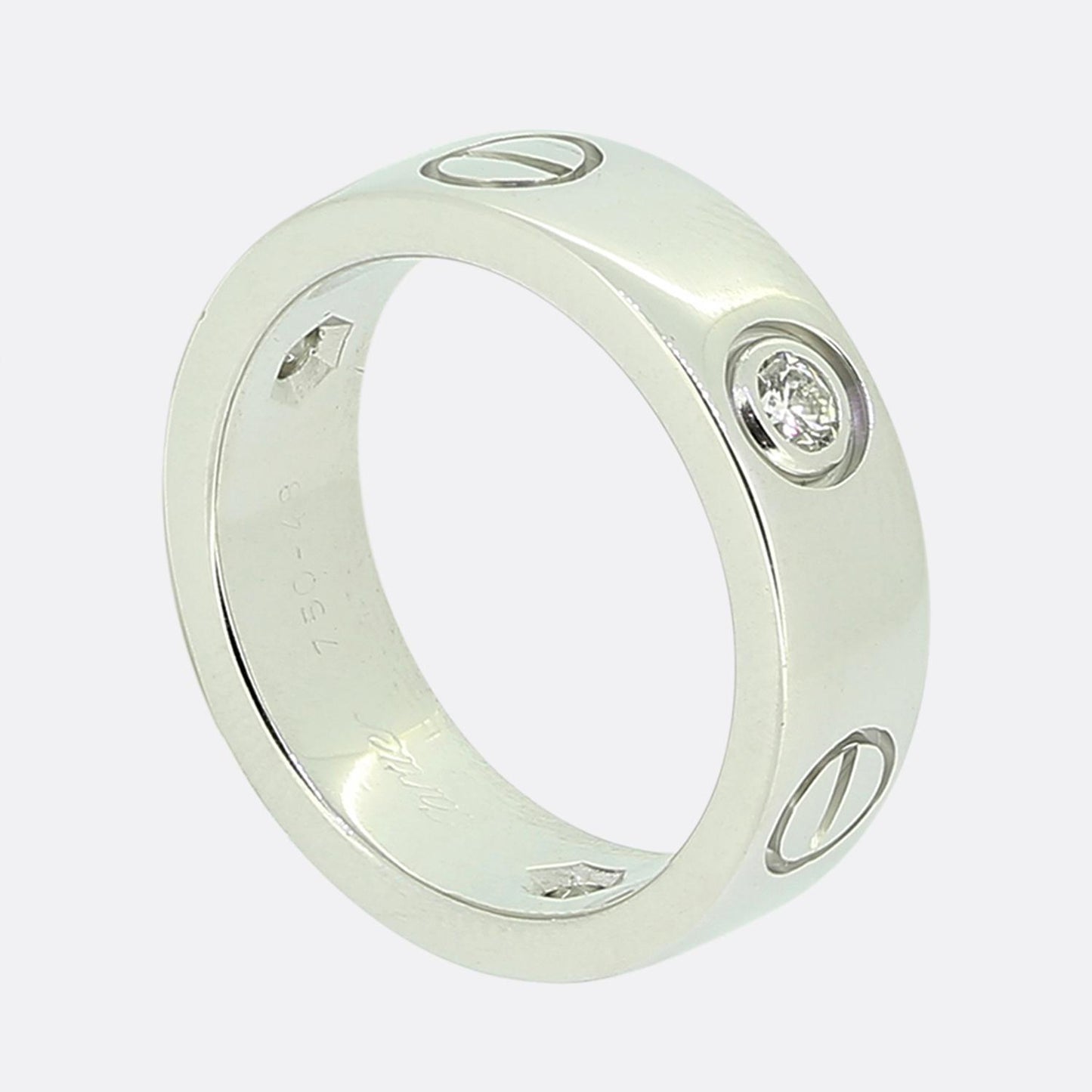 Cartier Three Diamond LOVE Ring Size I (48)