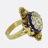 Victorian Old Cut Diamond Cluster and Enamel Dress Ring