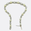Art Deco Natural Pearl and Old Cut Diamond Line Bracelet