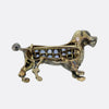 Victorian Sapphire and Ruby Poodle Dog Brooch