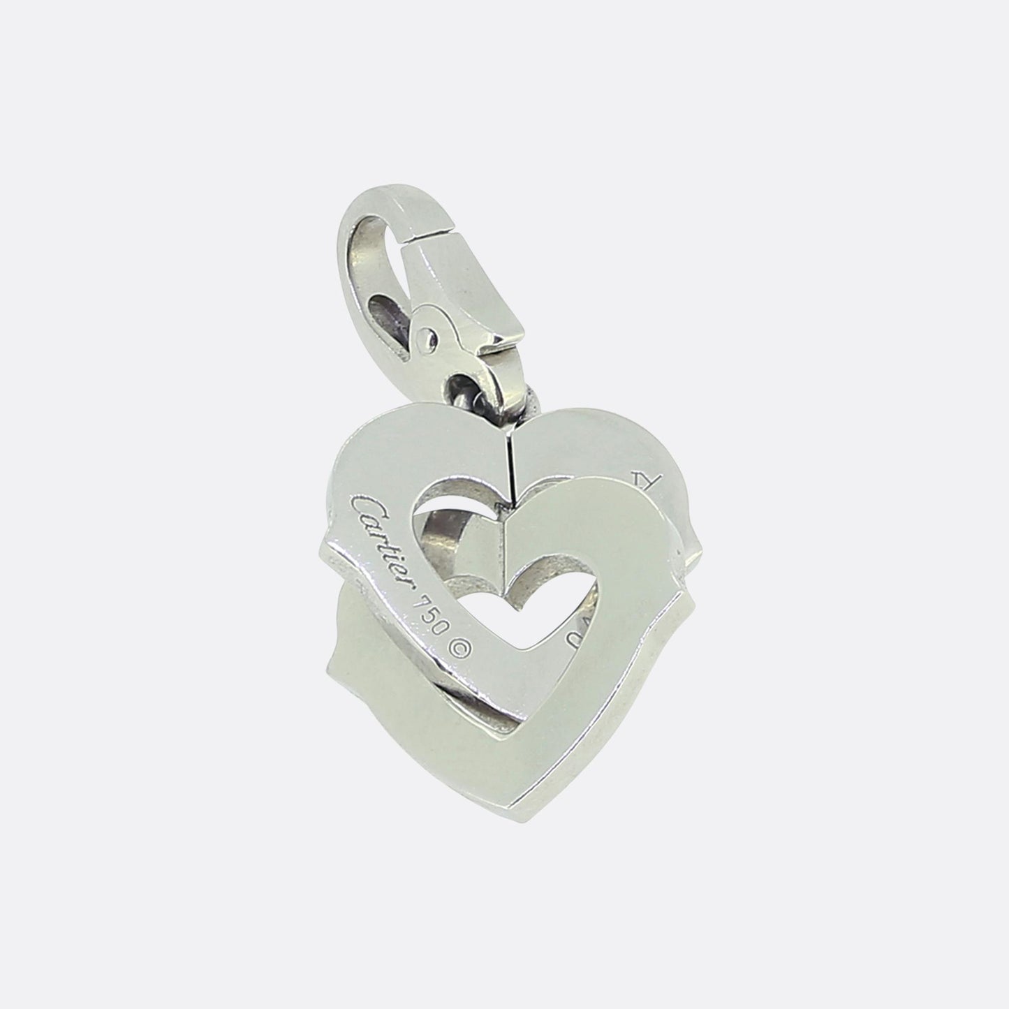 Cartier Double Heart Diamond Charm Pendant