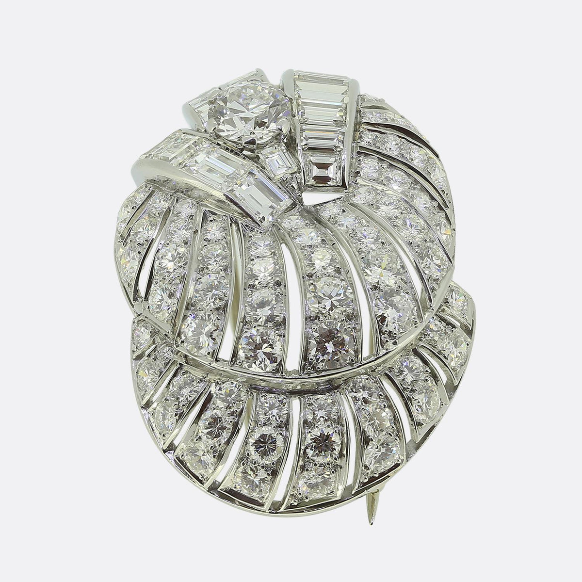 Art Deco Diamond Brooch