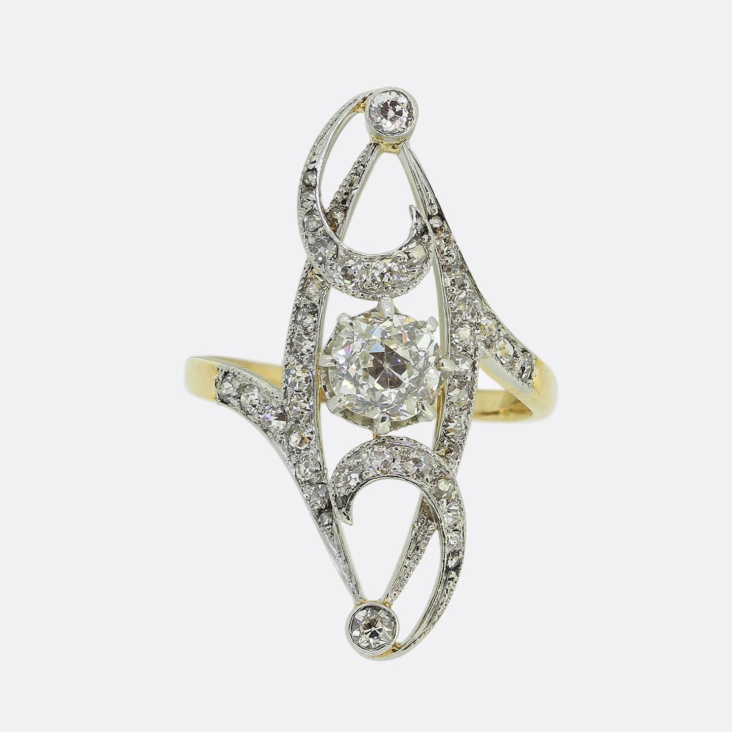 Edwardian Diamond Navette Ring