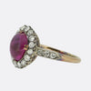Victorian Burmese Ruby and Diamond Cluster Ring
