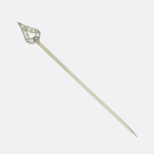Art Deco Diamond Stick Pin